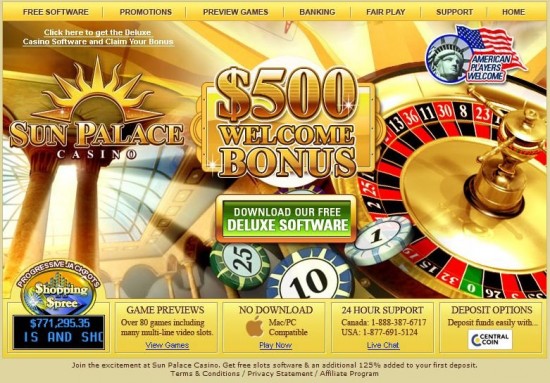 Sun Palace Casino Bonus